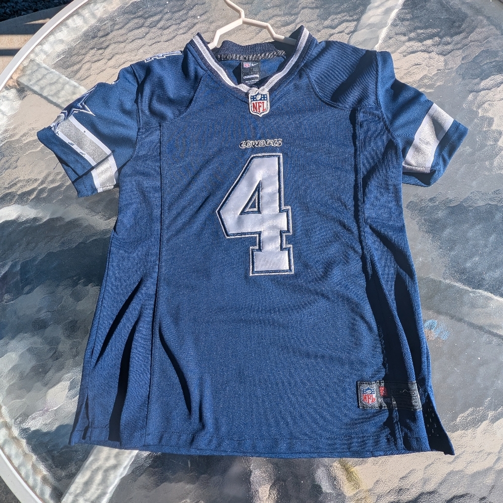 Nike On Field Women's Dallas Cowboys Dak Prescott Blue #4 Jersey-Size M-Used